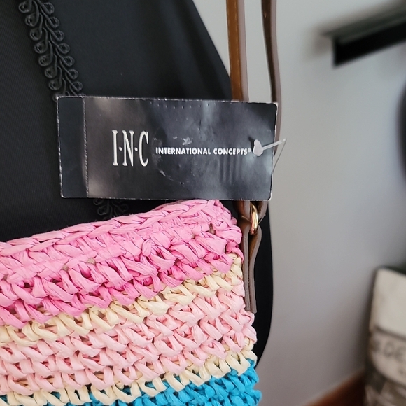 INC Colorful Striped Woven Crossbody Bag-NWT - Picture 2 of 10